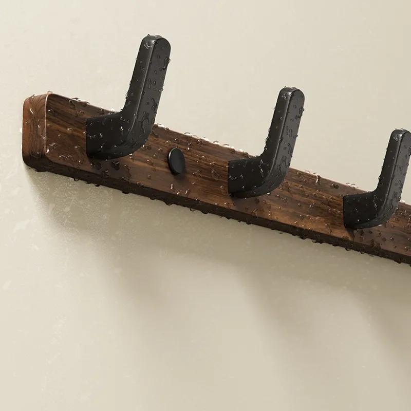 Solid Wood Wall Clothes Hanger Entrance Living Room Bedroom Cloakroom Wall Clothes Hanger Clothing Storage Organizer Home Decor