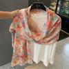 Summer Silk Scarf Shawl Sun Protection Dual-Purpose Yarn Scarf Scarf Spring And Autumn Ethnic Style Versatile Decorative Cotton And Linen Scarf