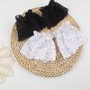 Women Short Arm Sleeves Lace Wrist Cuffs Bracelets Solid Black White Gloves Gothic Fingerless Gloves Bowknot  Glove