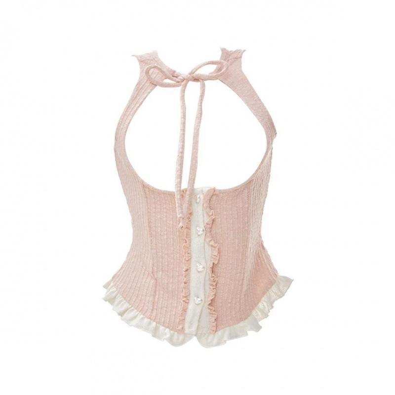 Kawaii Clothing Knitted Three Piece Tutu Skirts Sets Y2k Blouse Mini Skirts Lolita Suit Fashion Outfits