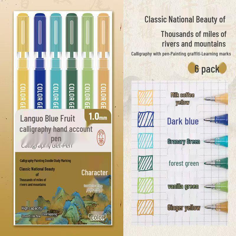 Pix Marker Chinezesc Albastru Fructat pentru Caligrafie și Evidențiere pentru Studenți și Copii