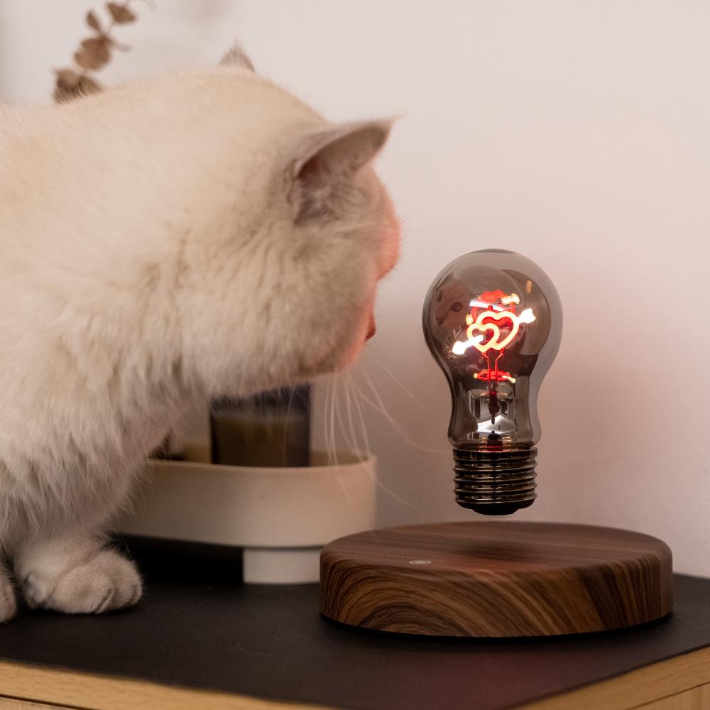 Dropshipping Creative Atmosphere Magnetic Levitation Light Bulb Small Night Light Desktop Technology Decoration Novelty Gift CJH