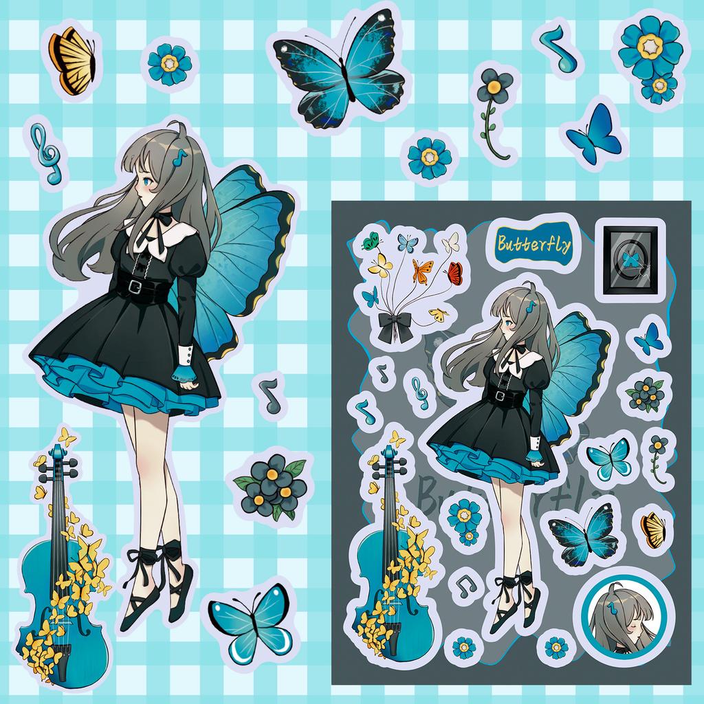 10 Second Dimensional Beautiful Girl Graffiti Stickers