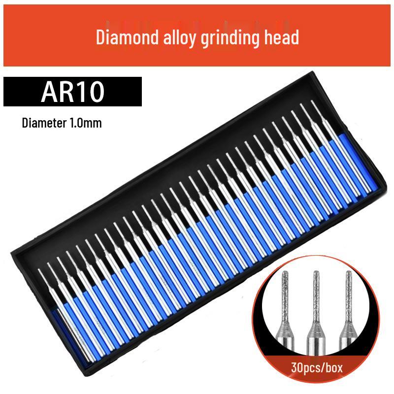 3mm Diamant-Karborund-Schleifkopf für Elektro-/Druckluftschleifer - Kugelförmige Nadel zum Gravieren & Aufbohren