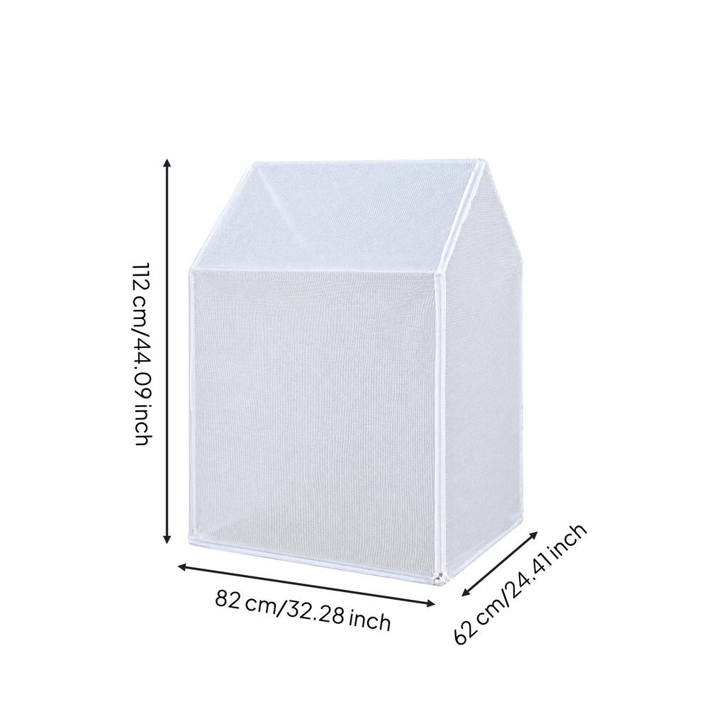 Mesh PVC Cover Greenhouse Warmth Retaining Tubulars Frame Zippered Access for Balcony,