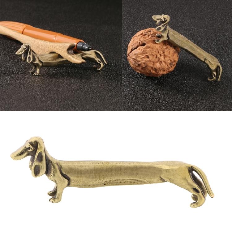 Solid Copper Brasses Dachshund Dog Antique Detailed Animal Sculpture Collectible Ornament Decorative Home Accent Gift