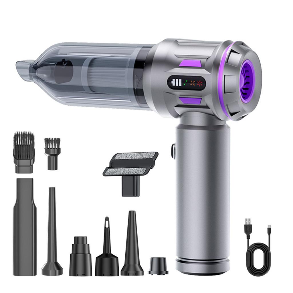 Wireless Handheld Car Vacuum Cleaner High Power 4 In 1 Blow Suction Inflate Deflate Rechargeable Portable For Car Home Outdoor