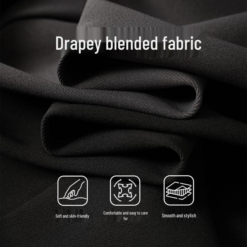 Yalida Women's Draped Straight Wide-Leg Suit Pants