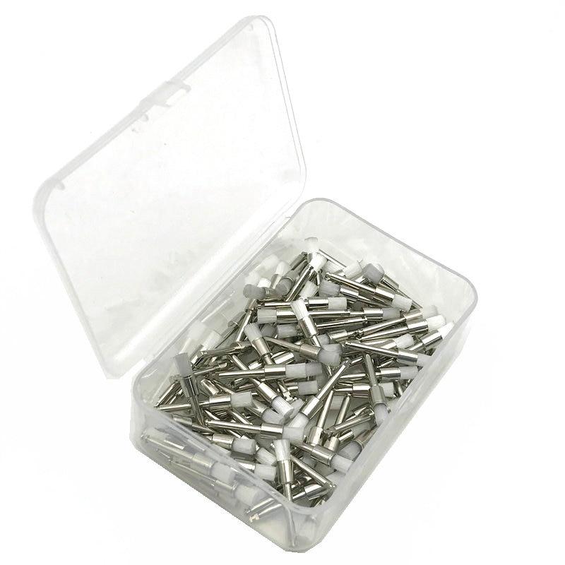 100 Teile/schachtel Dental Polieren Pinsel Weiß Nylon Latch Polierer Pinsel Flache Typ Zahnarzt Werkzeug Labor Material Zahnaufhellung Werkzeug