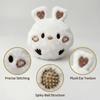 Peluche a forma di palla spinosa con denti, giocattolo elastico in peluche