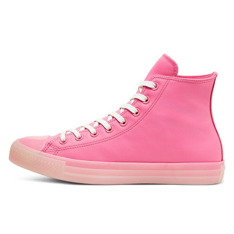 

Converse Chuck Taylor All Star Neon Leather High Top Sneakers Unisex Sneakers Pink 166568C 36