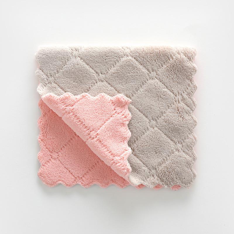 1/10Pcs Super Absorbent Microfiber Handkerchief Towel Kitchen Dish Cloth Simple Hand Face Tableware Household Cleaning Towel