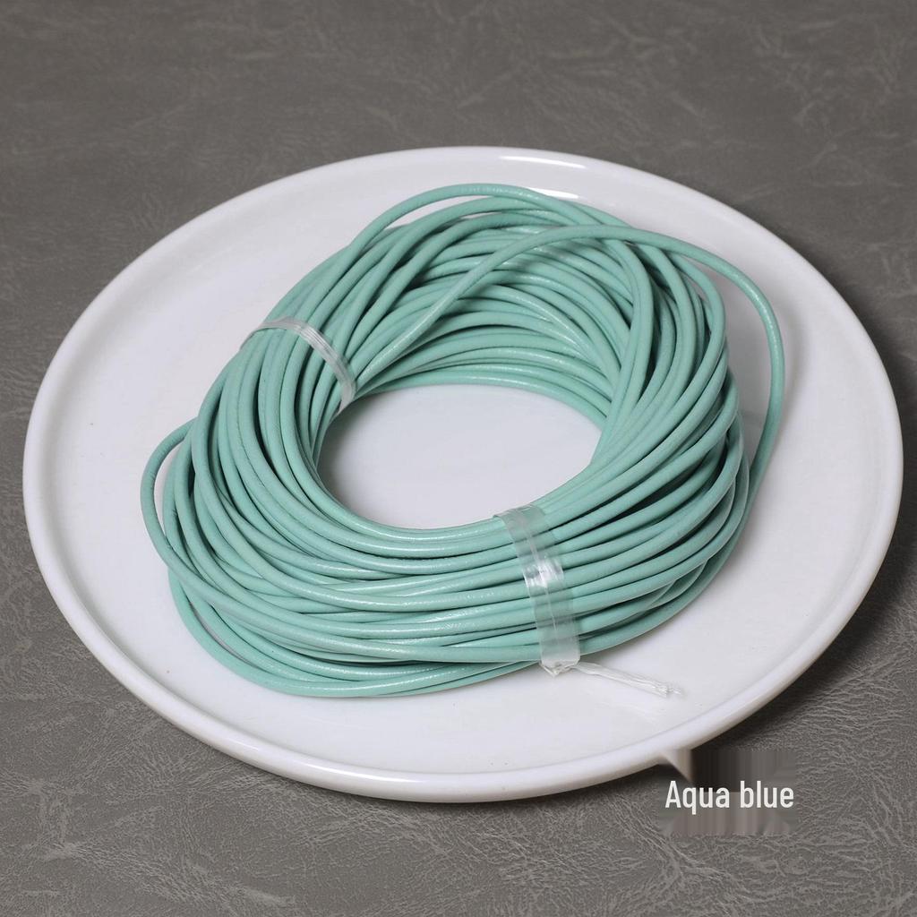 3MM Colored Leather Cord for DIY Jewelry: Round Leather Strip for Bracelet and Necklace Crafting