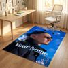 Personalized Crystal Velvet Carpet,Apache 207 Custom Printed Name, Plush Area Rug For Home Indoor Decor