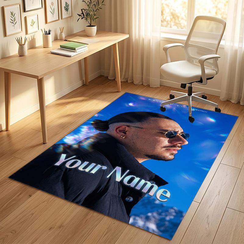 Personalized Crystal Velvet Carpet,Apache 207 Custom Printed Name, Plush Area Rug For Home Indoor Decor