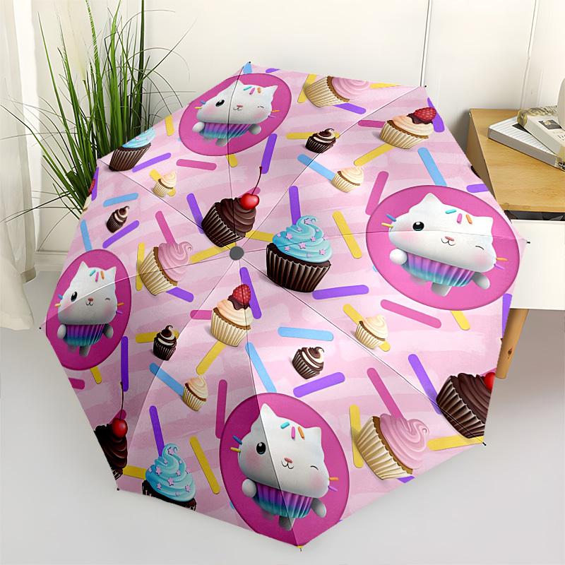 

Gabby s Dollhouse Automatic Folding Umbrella Compact 8 rib Design,Unique Style,Suitable for Everyday Outdoor Use,Perfect Gift for Frien
