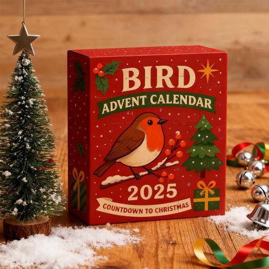 Yousheng Bird Advents Calendars 2025 24 Days Acrylic Bird Ornaments Christmas Countdown Calendar Fun Animal Christmas Tree Decor Holiday Gift for Bird