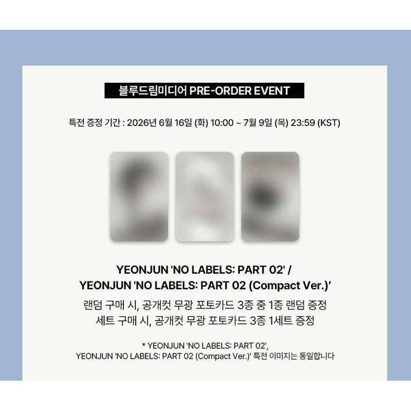 [Pre-order] YEONJUN (TXT) - NO LABELS : PART 02 (Compact Ver) (Online Benefit)