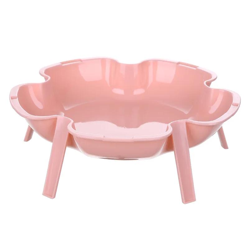 1PCS Can Be Superimposed Flower Plate Hot Pot Side Dish Creative Home Tableware Fruit Plate Dessert Plate