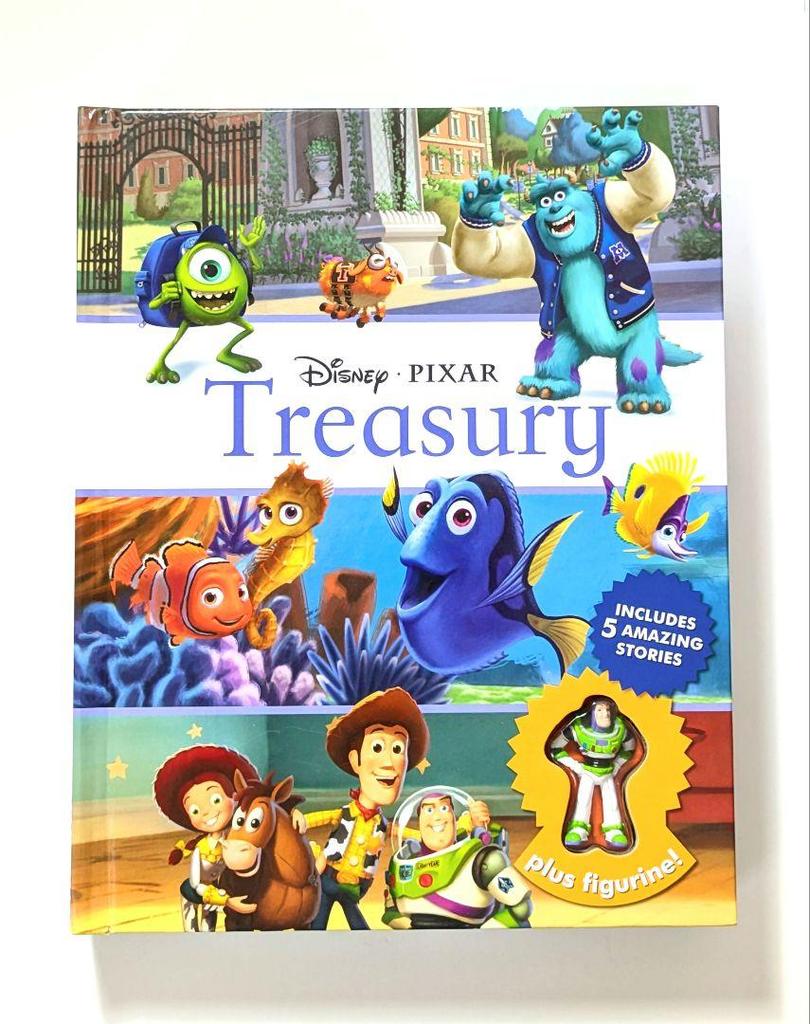 [USED] Foreign book Large book Disney & Pixar 5 titles included Picture book with Buzz figure