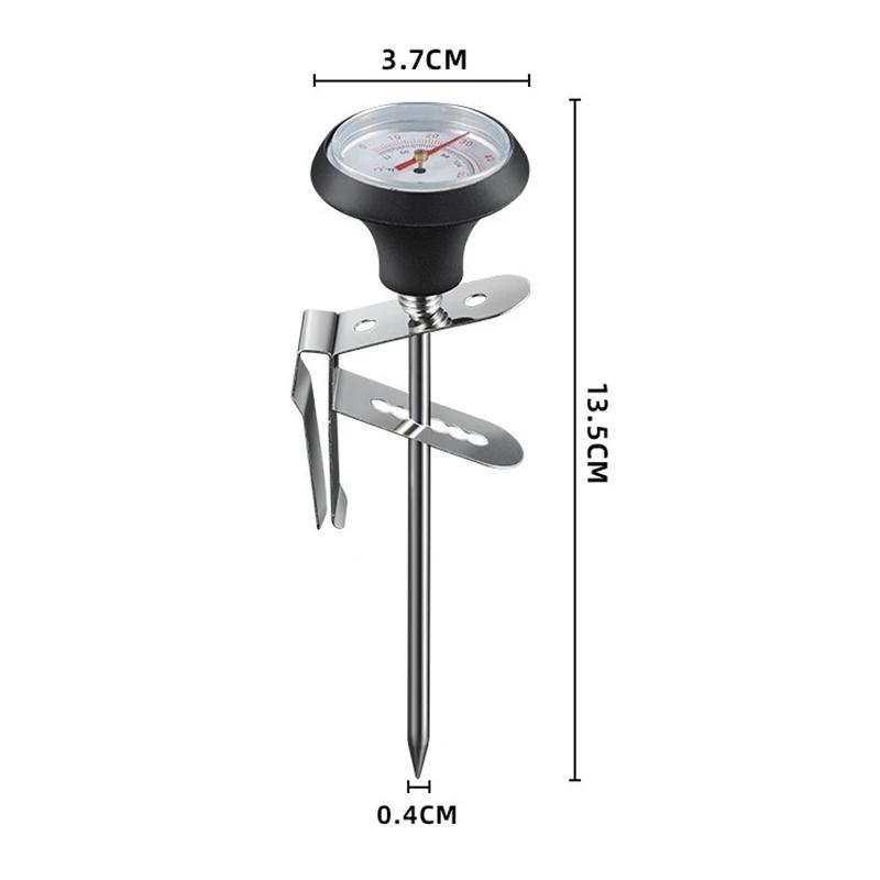 Stainless Steel Coffee Temperature Meter Probe 0~100℃ Thermometer for Coffee Pot Milk Frothing Jug Cafe Kitchen Measuring Tools