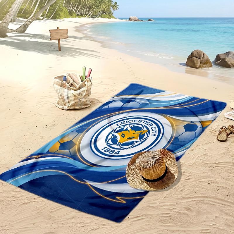 Asciugamano da Spiaggia con Stampa del Leicester City Football, Asciugamano Grande Morbido ad Asciugatura Rapida per Spiaggia Campeggio Nuoto