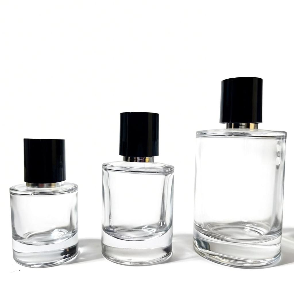 Gradient Glass Perfume Decanter Spray Bottle - Flat Square Design (30ml, 50ml, 80ml, 90ml)