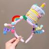 Creative Rainbow Stars Birthday Atmosphere Headband Torsion Bar Eye Catching Birthday Hair Hoop Cake Headband Hair Accessories