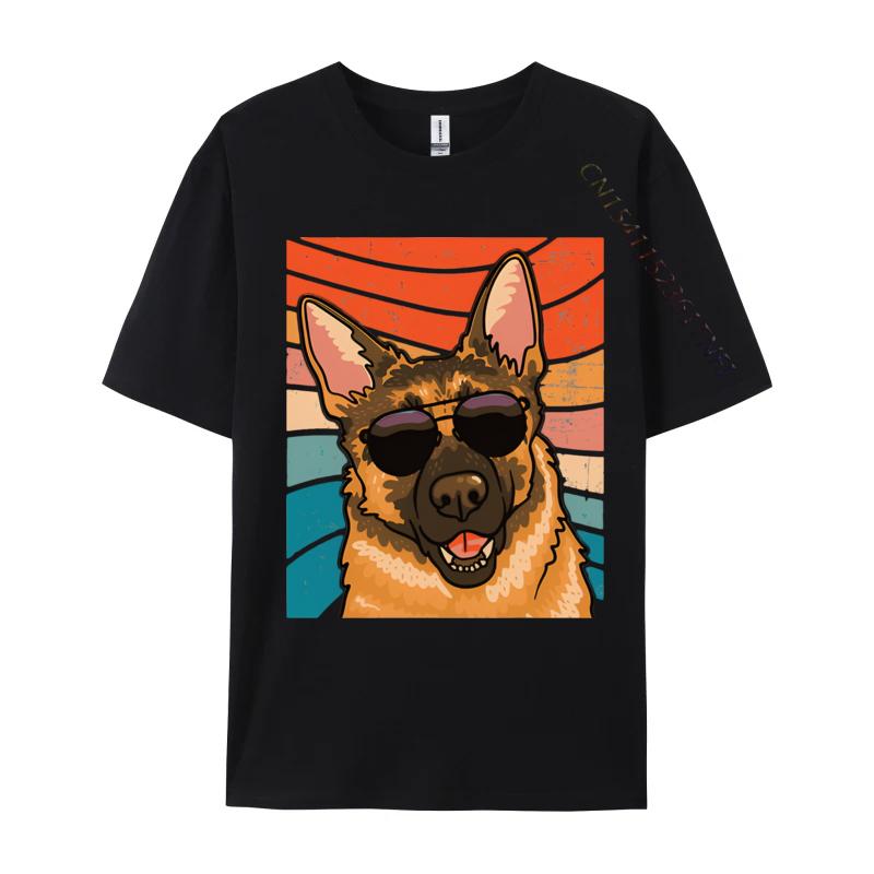 Mens Cotton Tshirt Retro German Shepherd T German Shepherd Tshirt loose Print Casual Comfortable Tshirt Top
