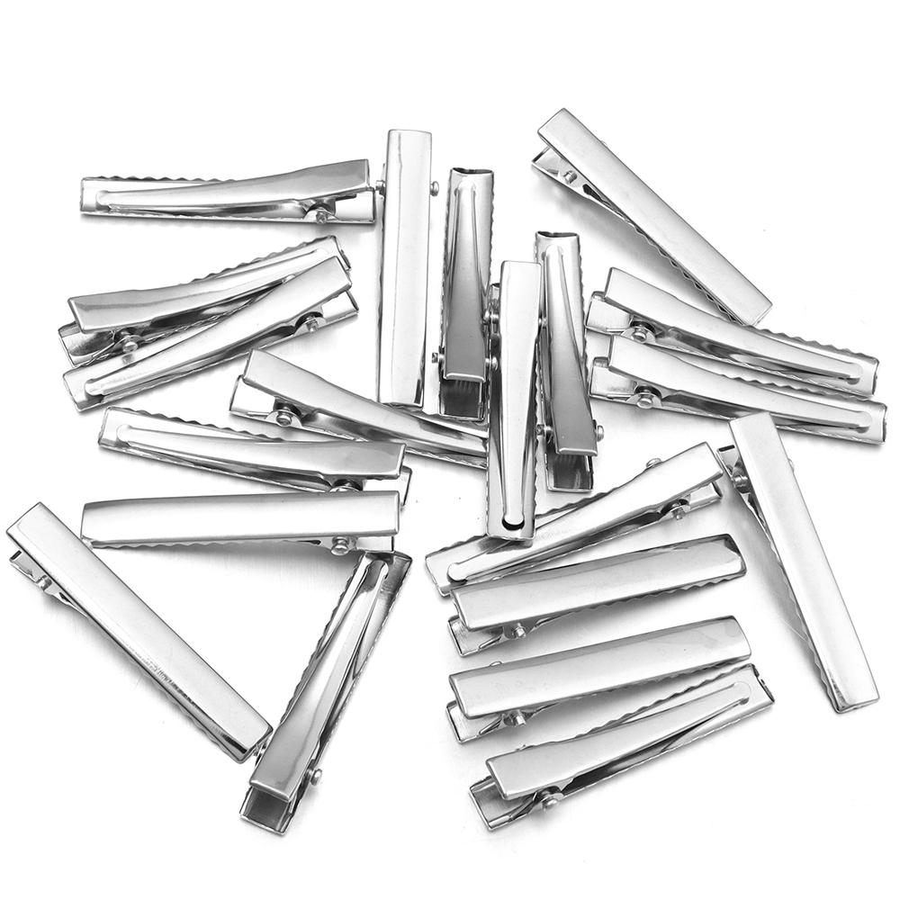 20-50 Piezas Pinzas de Cocodrilo Metálicas para el Cabello Pinzas Planas de Pato de Hierro Para Mujeres Niñas Joyería DIY Pinzas para el Cabello Adorno Accesorios para el Cabello