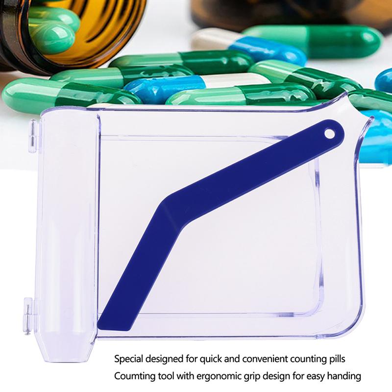 Pill Counting Tray With Spatula Pharmacy Right Hand Counter Tray Medications 1Pc Plastic Plastic Medicine For Counting Pill