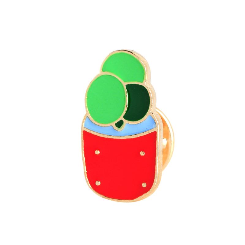 19 Styles Summer Cup Potted Design Enamel Brooches Mini Cactus Potted Plant Shaped Pins Women Girls Gardening Backpack Badge