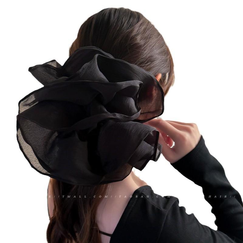 2024 Elegantes Extra Großes Spitzen-Scrunchie: Fortschrittliches Temperamentvolles Haarband für Frauen