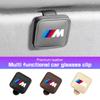 Leather Car Visor Glasses Clip For M M3 M4 M5 E46 E90 E92 F07 F15 F30 E38 F20 E87 G30 G11 G70 I8 Sunglasses Holder Storage