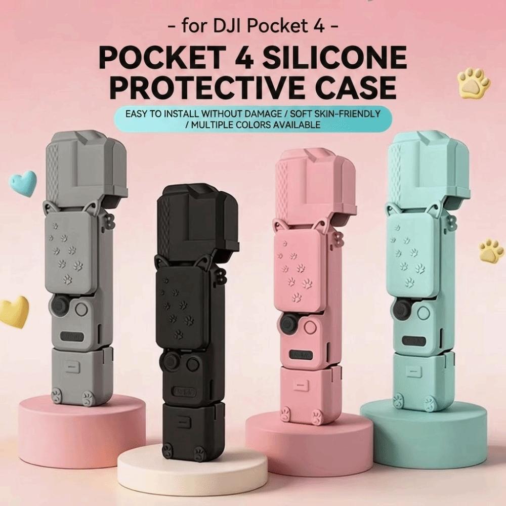 Silicone Material Lens Protector Anti-scratch Silicone Sleeve for DJI Osmo Pocket 4 Pocket Camera