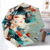 1 Stück Blumen-Fantasy-Regenschirm, Automatisches Öffnen/Schließen, Faltbares Design, Eisenrahmen, Für den Außenbereich, Festivalgeschenk, Geeignet für Fans, Reisen, Alltag
