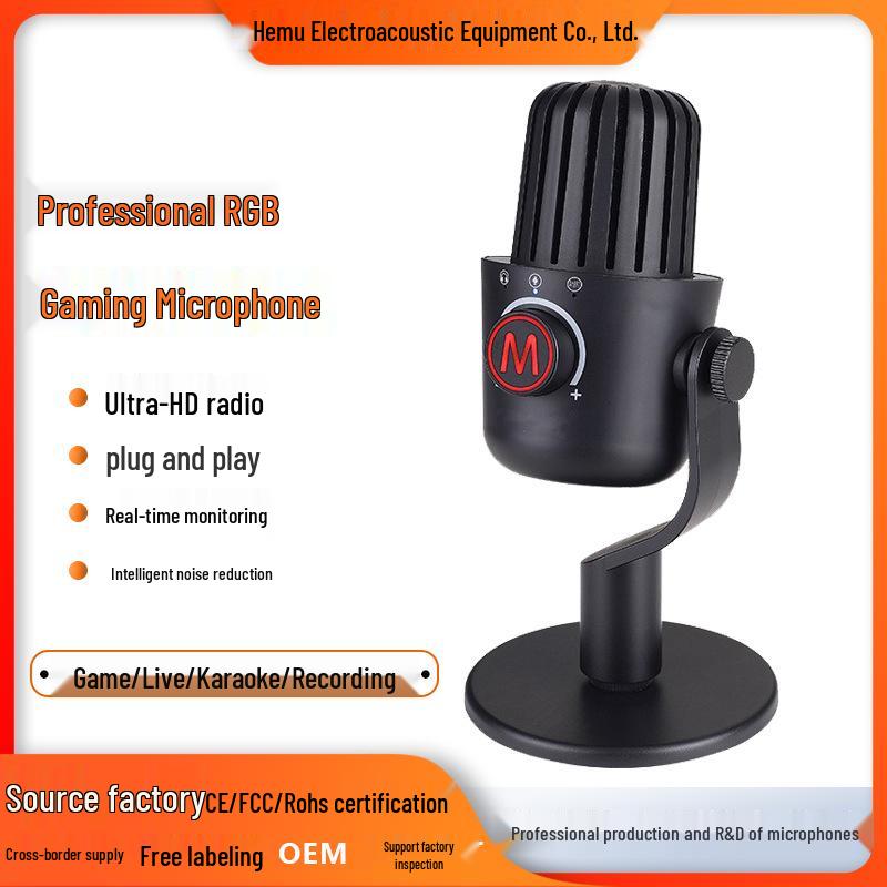 USB Condenser Microphone for Recording, Gaming, Streaming, Singing - Desktop Mic for PC and Mobile Phone.