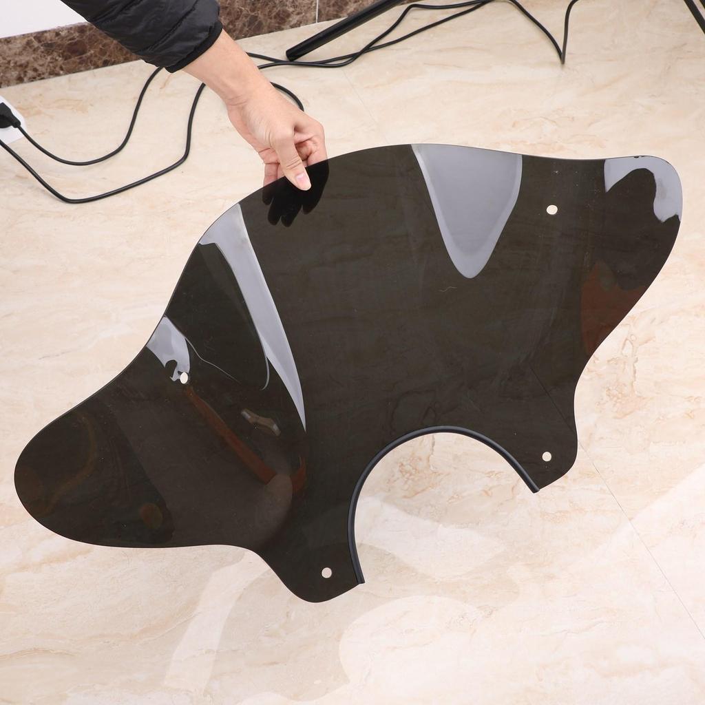Windshield Windscreen with Mounting kit For Universal Motorcycle Cruiser, Smoke