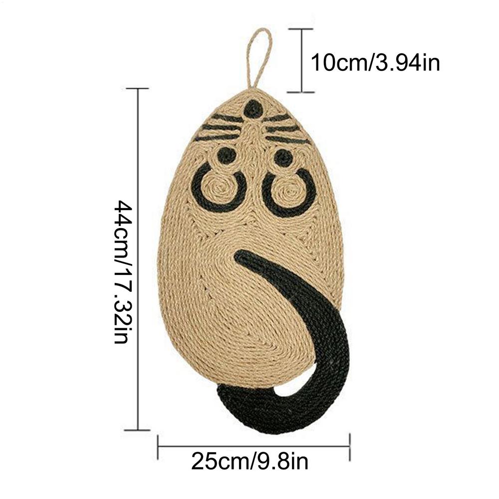 

Cat Scratcher Pad Nature Sisal Wear-Resistant Mouse Shape Scratching Board for Pet Cat for Small Medium Large Kitten Playing