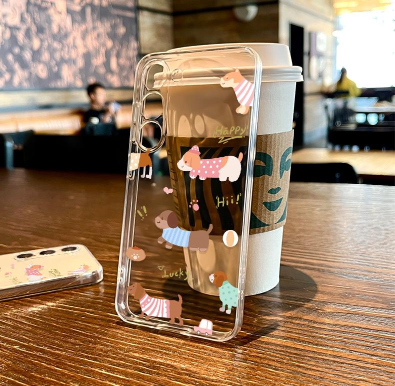 

Funny Cartoon Dachshund Ball Cat Phone Case for Samsung Galaxy S25 S24 S23 S22 Plus Ultra Cover S25+ S23+ S22+ S24+ Clear Shells Galaxy S23