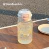 Water bottle1 new simple water cup girls high value student portable large capacity plastic straw cup summer double drinking cup
