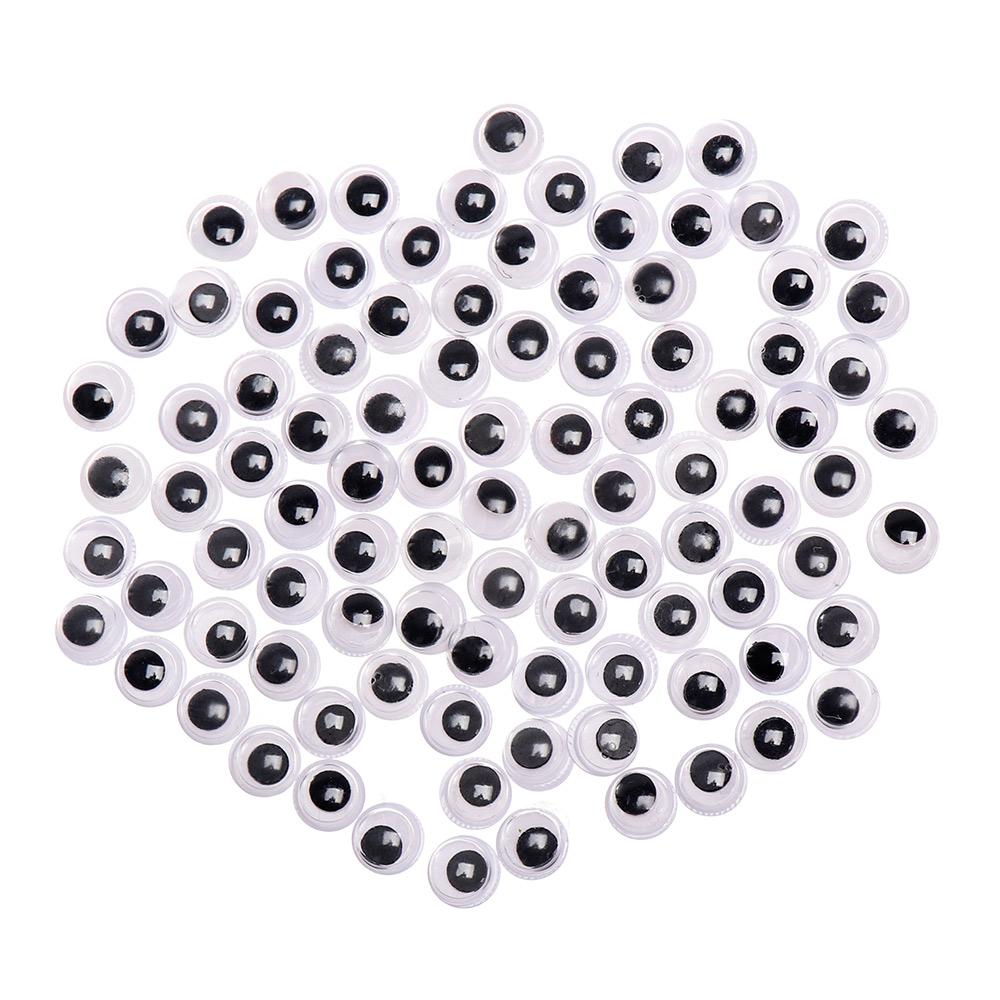 100 PCS Black With White DIY Craft  Parts 's Eyes  Accessories Dinosaur Eye Creative gift