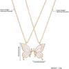 iF ME Simple Stacked Butterfly Pendant Necklace for Women Gold Chain Choker Jewelry Fashion Accessories