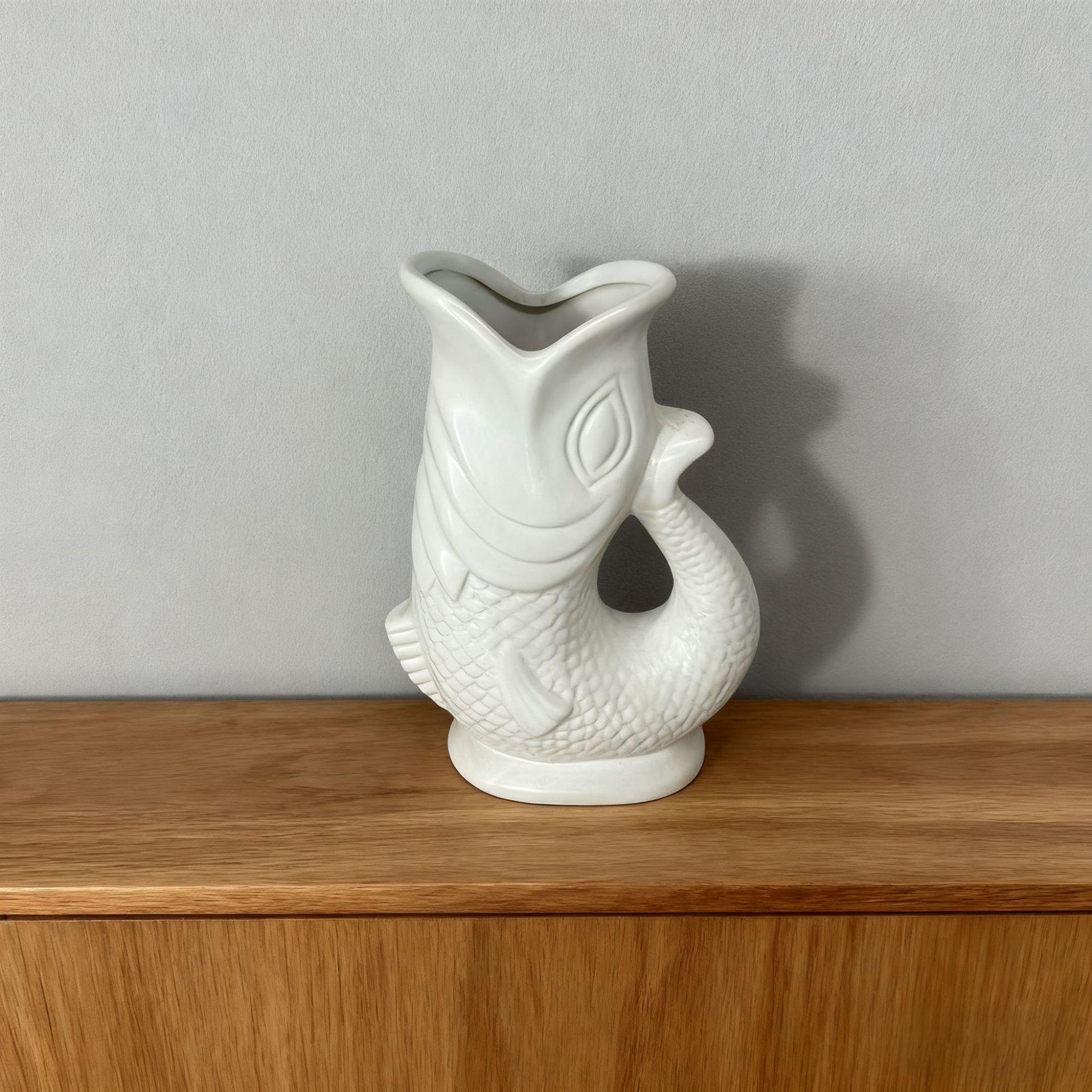 

Creative Fish Mouth Vase Ceramic Goldfish Koi Vase Simple Wine Changer Hydroponic Living Room Decor
