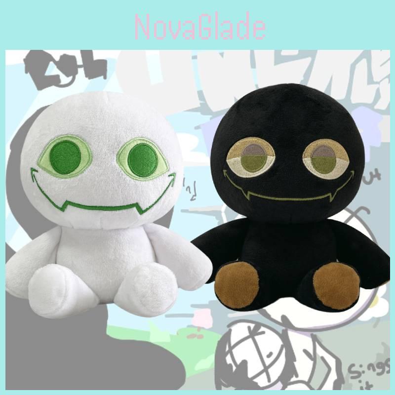 Slap Battles Bob Plüschtier, schwarz-weiße Puppe, PP-Baumwolle, Stofftier, individuelles Design