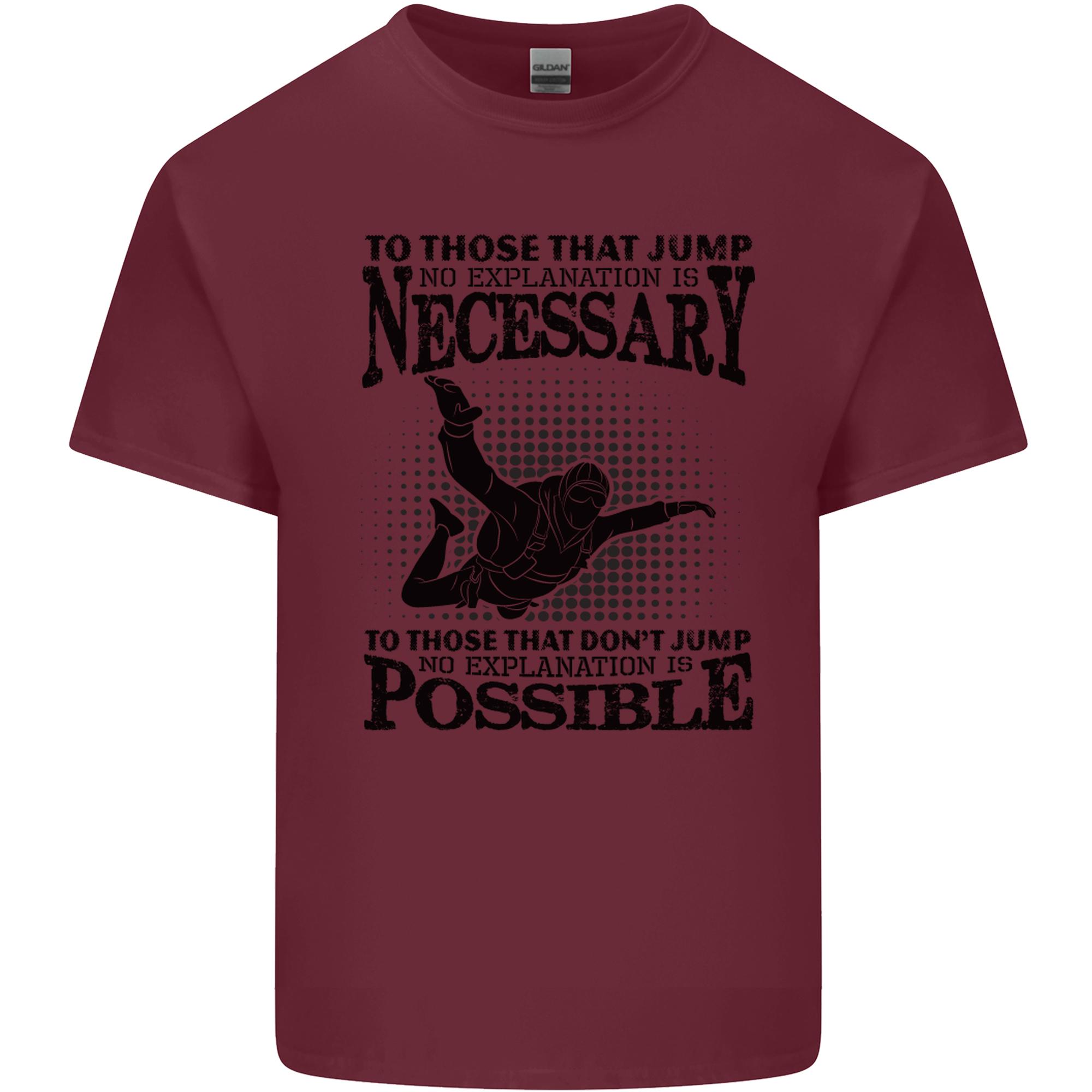 Skydiving No Explanation Freefall Funny Unisexs Light Cotton TShirt S