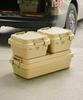 GORDON MILLER 40L Car Trunk Cargo Stacking Storage Box Organizer, Coyote Beige, with Lid, Large Capacity, Suitable for Outdoor Use, 1680033