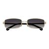 Chanel Gradient Design Metal Rectangular Sunglasses Unisex Sunglasses Light-Gold CH4295C134S6