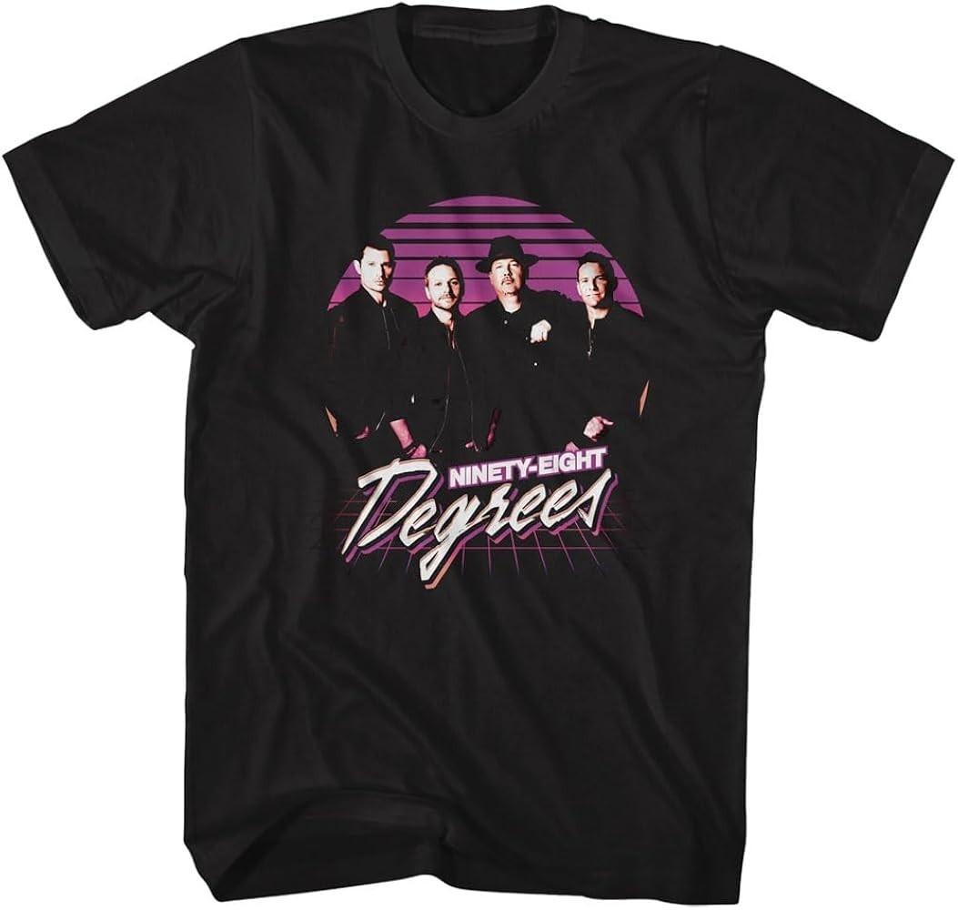 NEW 98 Degrees Boy Band Gift For Fans Heavy Cotton Black T Shirt S-5XL TU899 S