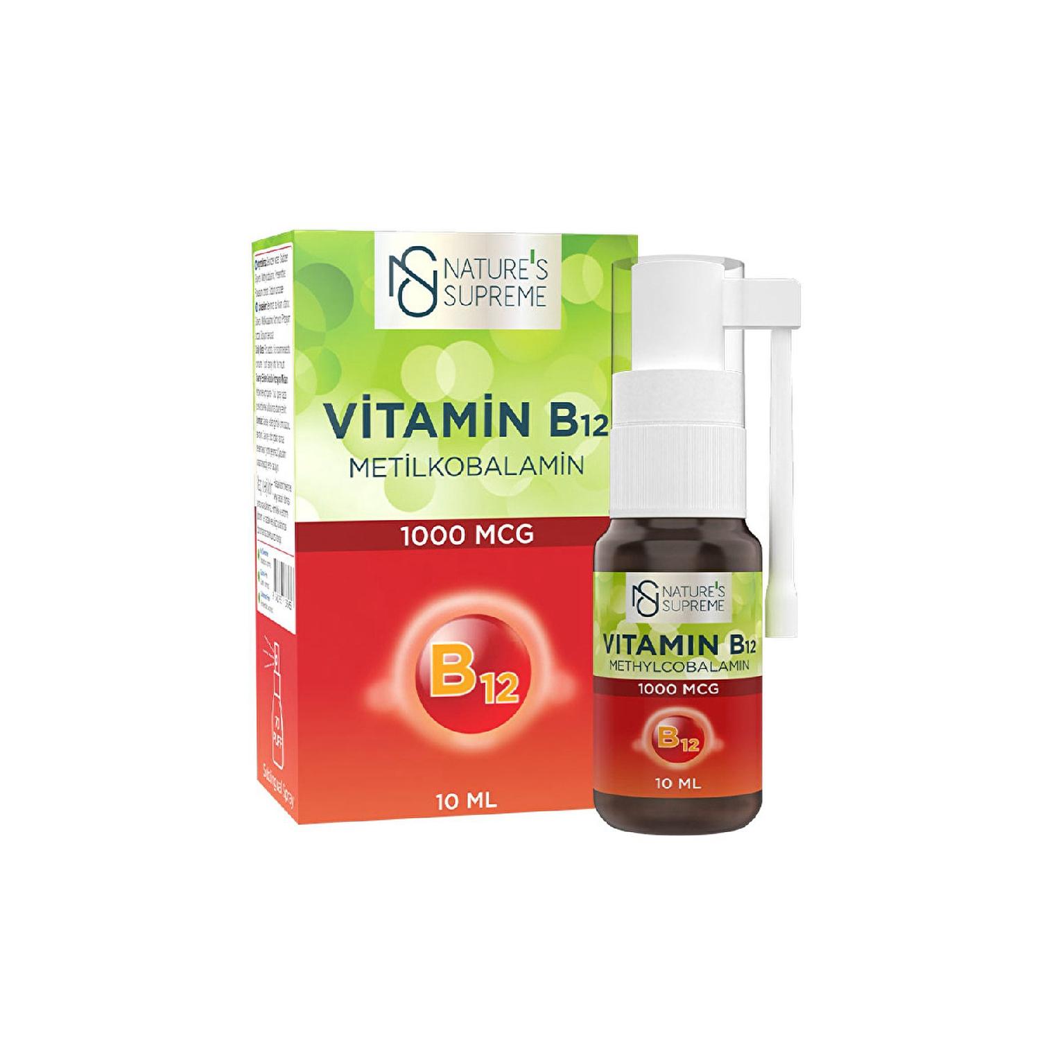 

Vitamin B12 1000 Mcg Methylcobalamine 10 Ml Spray
